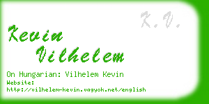 kevin vilhelem business card